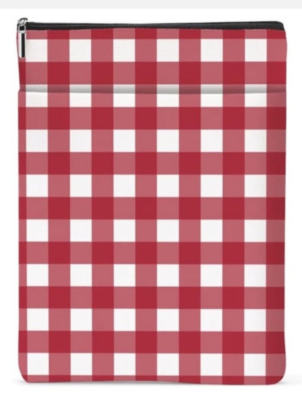 Book Sleeve Red and White Gingham - Picture 2 of 3